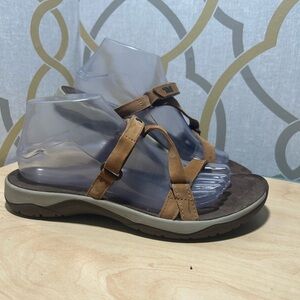 Teva Elzada Women's Slide Sandal Leather, Pecan, Size 9